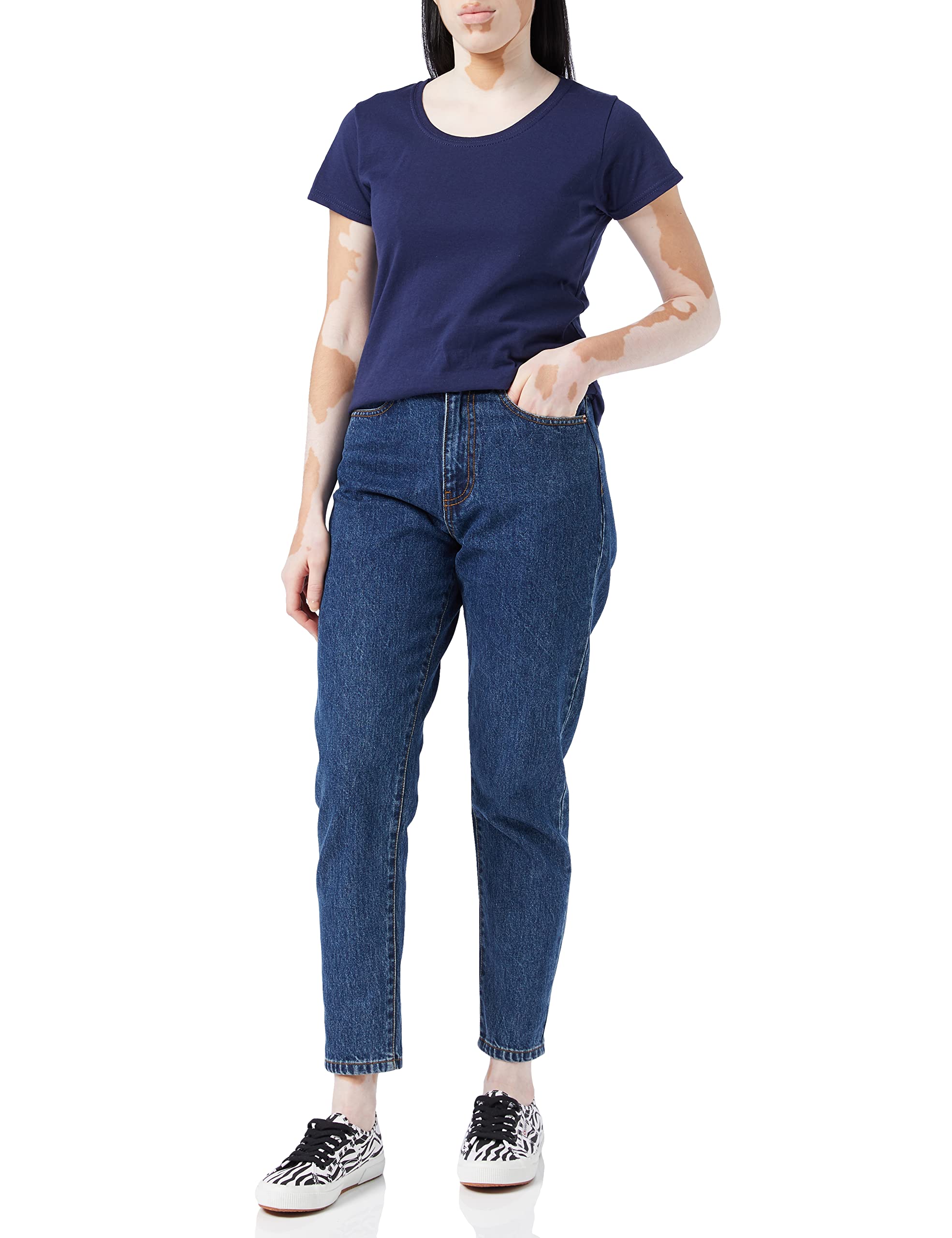 Fruit of the Loom Women's Original T. T-Shirt, Navy, 16 (Manufacturer Size:X-Large)
