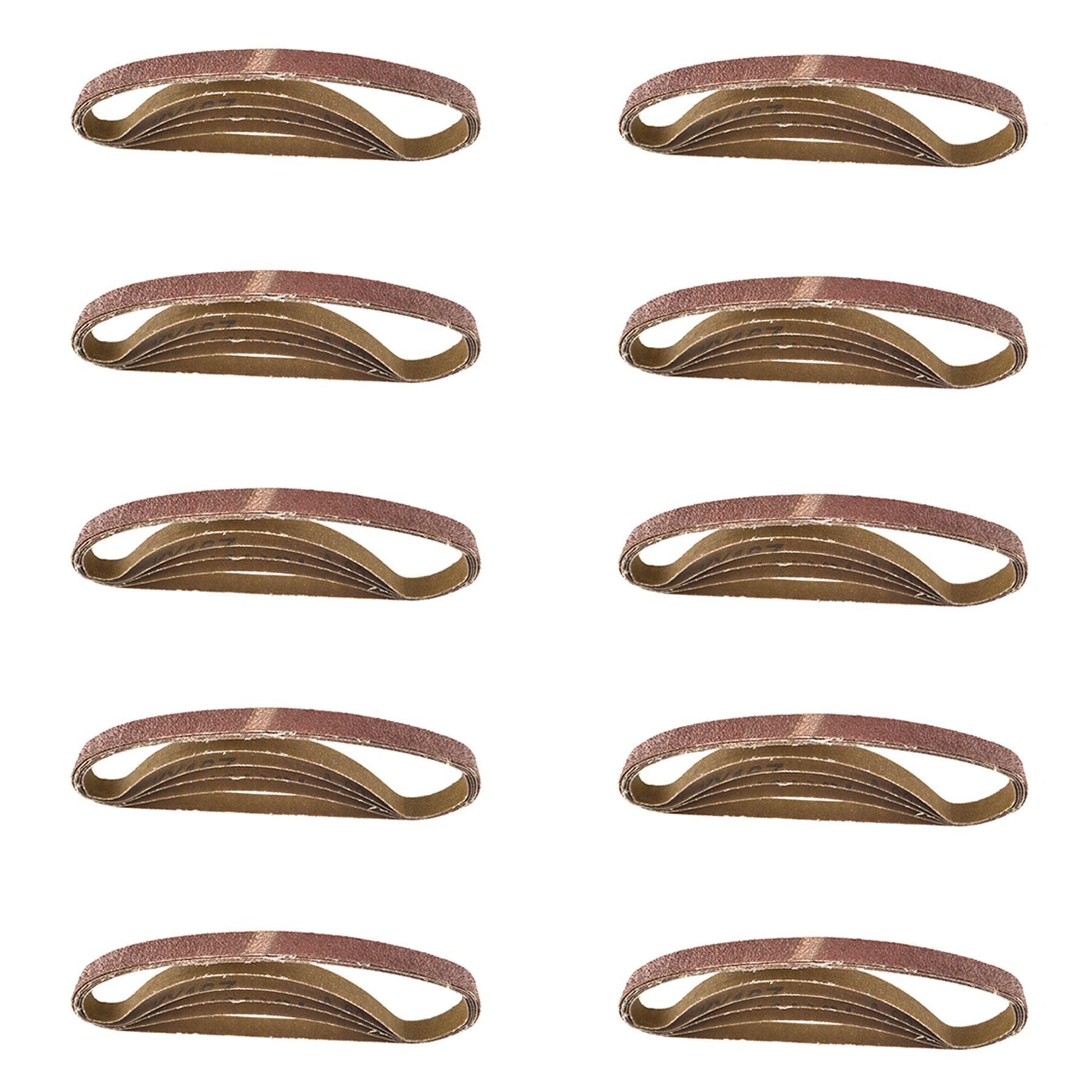 Belt Power Finger File Sander Abrasive Sanding Belts 457mm x 13mm 60 Grit 50pk