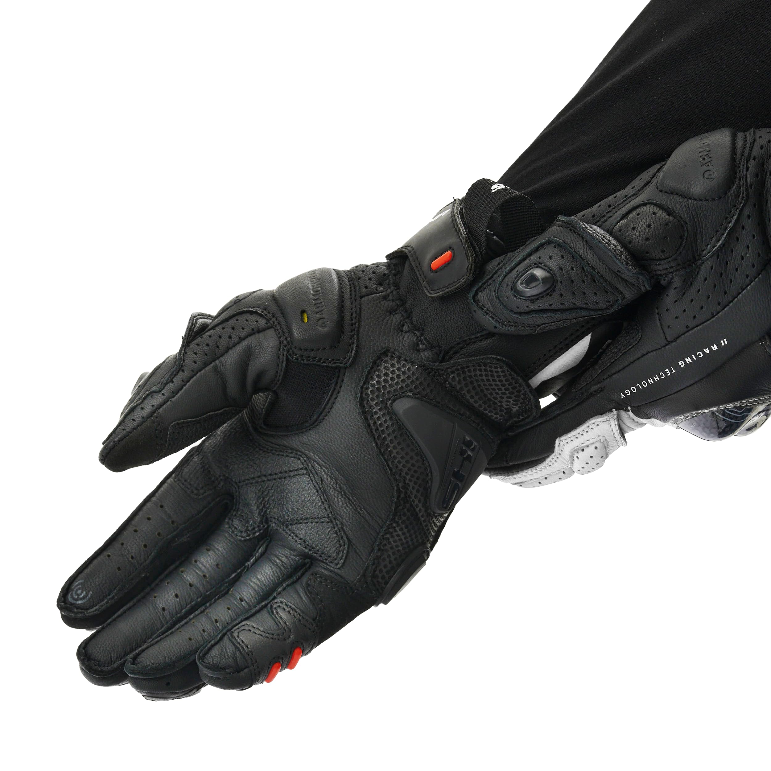 SHIMA XRS-3 Motorrad Handschuhe Herren Leder Kurze Sport Motorradhandschuhe Schutz Touchscreen Stadt Lederhandschuhe Motorcycle Belüftet Verstärkt Perforiertes Leicht (Herren, Weiß, 3XL)