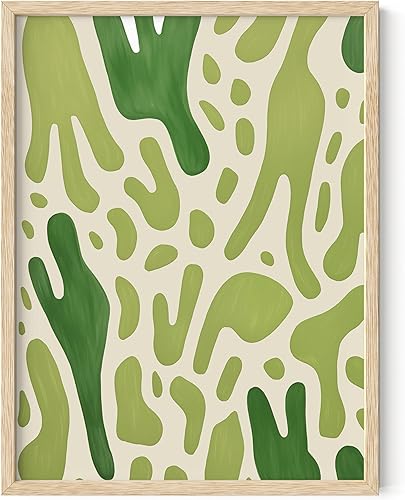 Miniatura 167 de HAUS AND HUES Arte abstracto moderno para pared, arte de sala de estar azul y verde, obra de arte moderna para paredes, imagen minimalista para sala