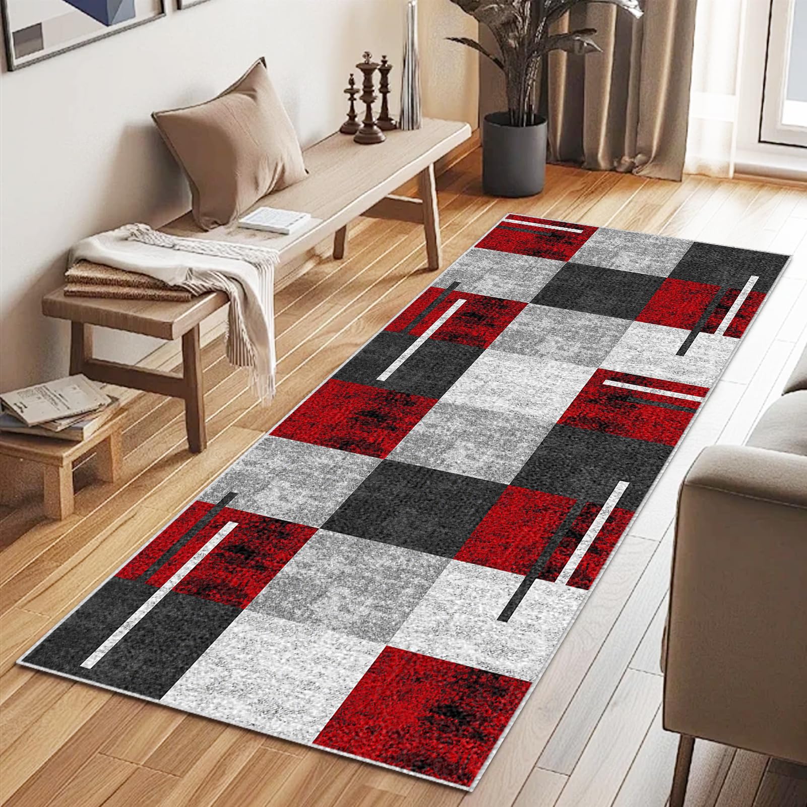 Teppichläufer 70 X 220 Cm – Rutschfeste Küchenmatte Waschbar, Polyester