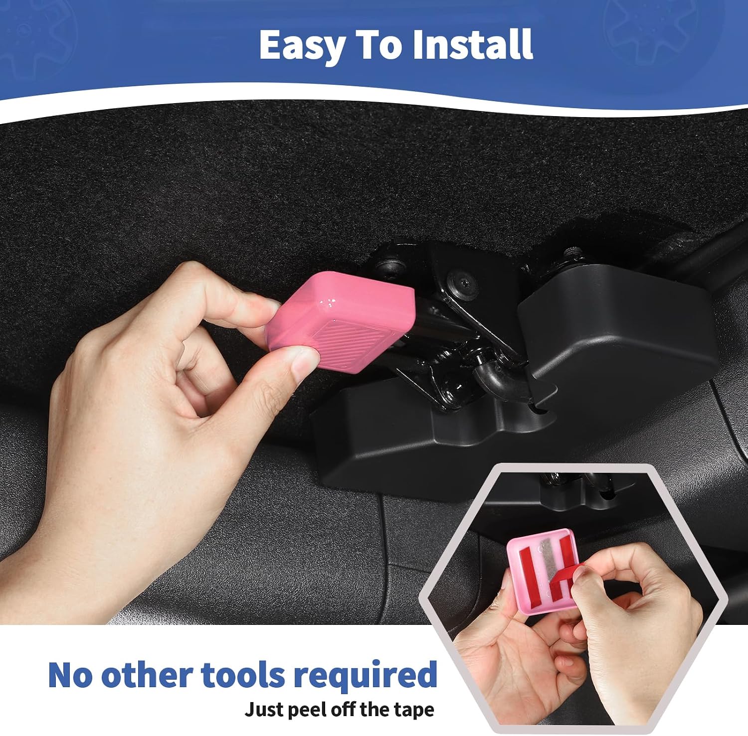 for Bronco Hardtop Roof Removal Switch Handle Trim Cover Fit for Ford Bronco 2021-Present 4DR Pink Interior Accessories