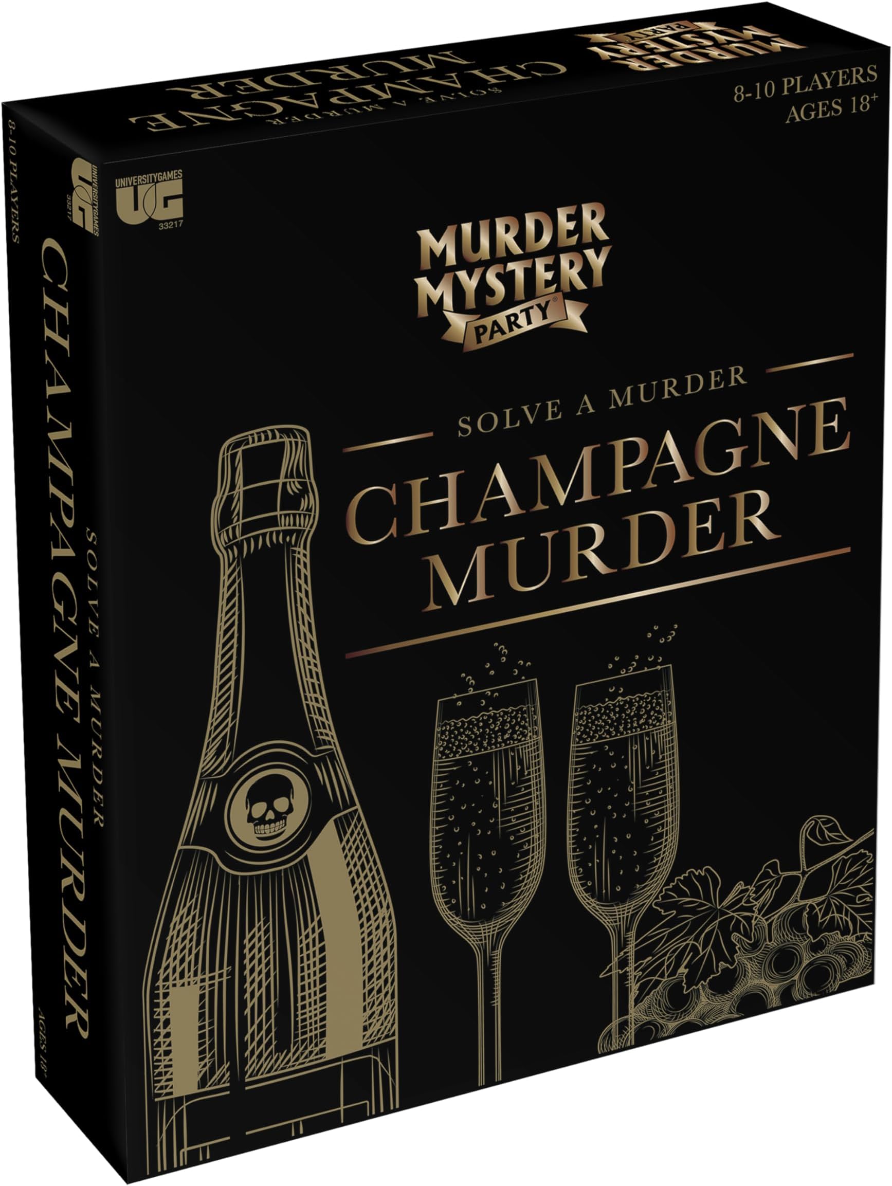 University Games 33217 The Champagne Murder Mystery Party Lord Michael Game, Black, One Size