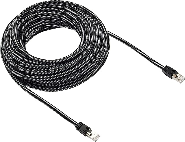 Amazon Basics Braided RJ45 Cat-7 Gigabit Ethernet Patch Internet Cable - 50 Feet