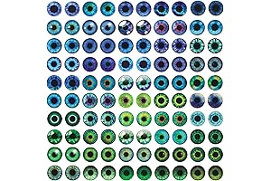 100PCS Colored Contacs for Clay Dolls and DIY Jewelry