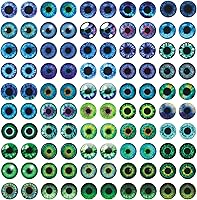 Vista 8 de Cabujón de cristal para ojos, 100 unidades, para hacer muñecas de arcilla, esculturas, accesorios para manualidades, hallazgos de bricolaje