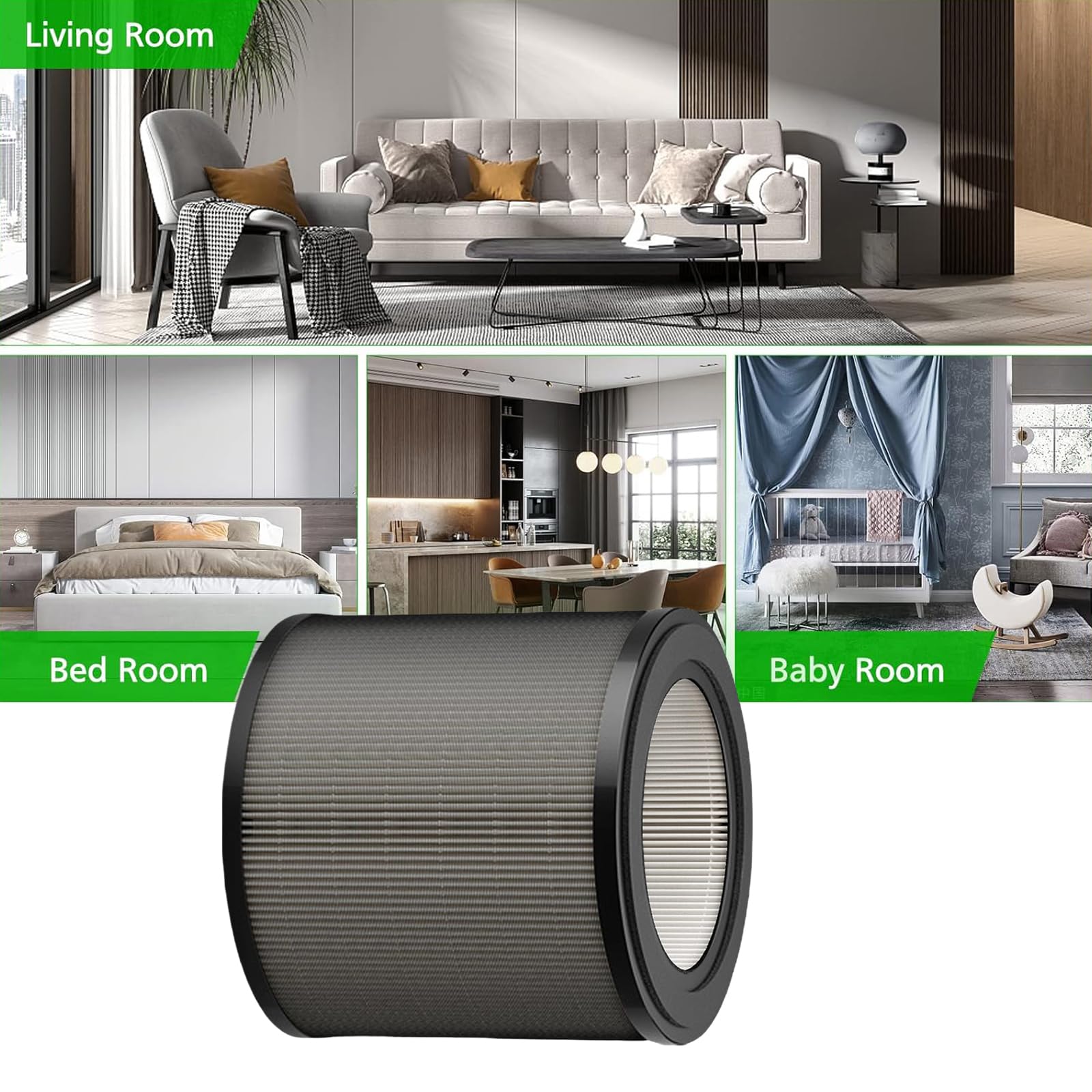 FY0900 - Filtro di ricambio compatibile con Philips 900 serie AC0920/10 AC0921/14 purificatore d'aria 2 in 1 H13 di ricambio HEPA FY0900/30, 2 pezzi