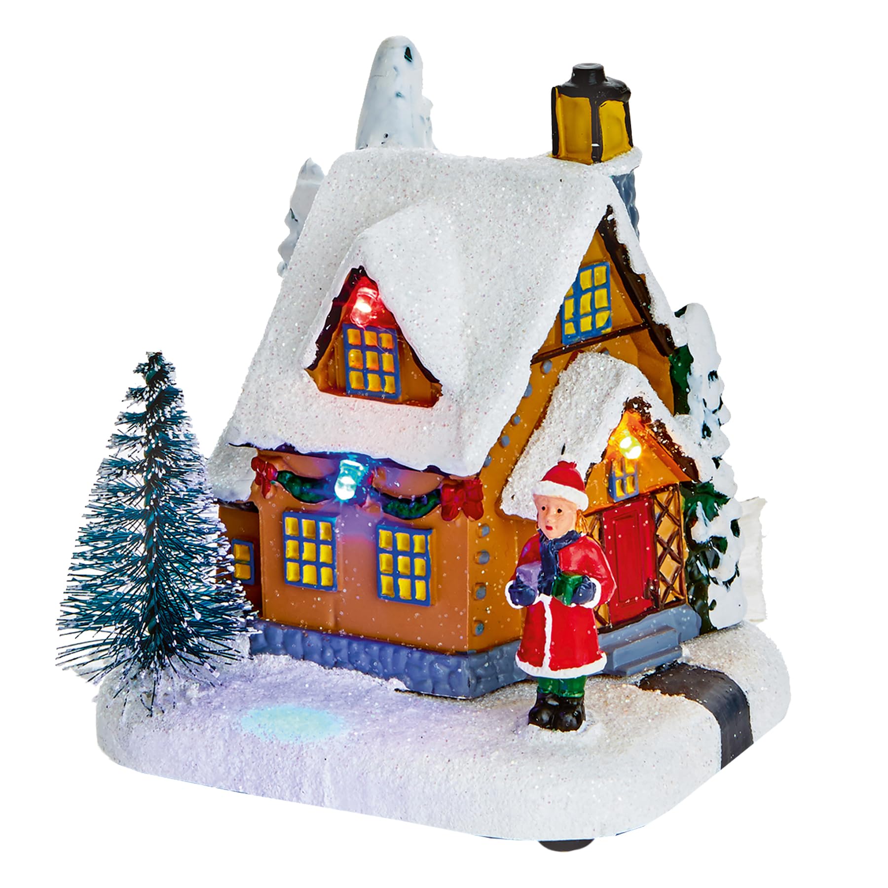 Widdle Gifts Girls House With Christmas Village Led House Scene Light Up Decoration Battery Operated (House With )