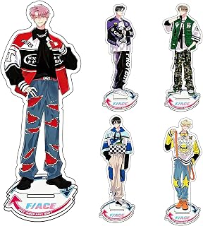 多聞くん今どっち!? アクリルスタンド 台座付属 アニメキャラクター 透明アクリル製 置物 飾り コレクション DIYインテリア (5点セット)