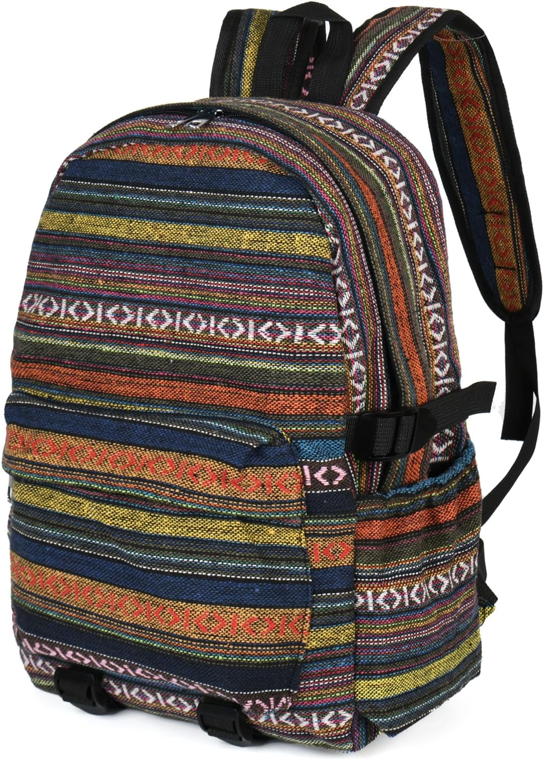 Yaopeing Casual Backpack for Women,Vintage Unique Style Fashion Backpacks Purse, Boho Ethnic Handbag Shoulder Bag,Blue