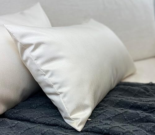 Vista 266 de Aiking Home - Funda de almohada de seda sintética, cierre de cremallera, juego de 2