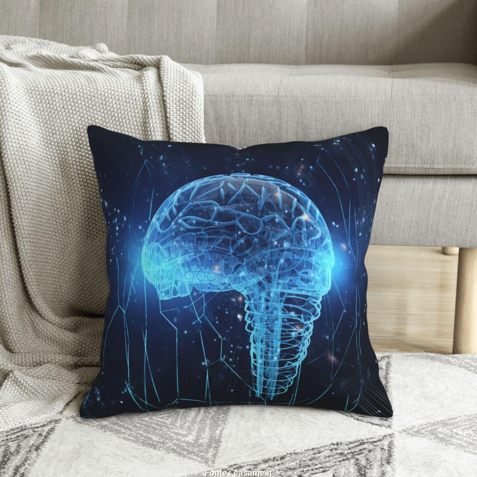 Housses de coussin motif IA pour canapé de salon salon moderne et cocooning