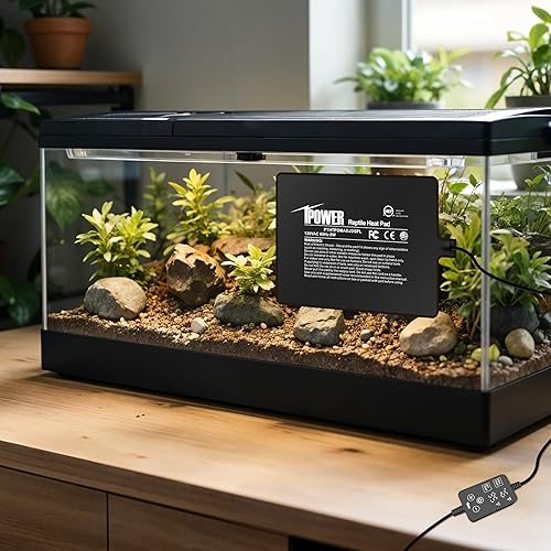 Vista 57 de iPower Almohadilla térmica para reptiles de 4 x 7 pulgadas con termostato ajustable, calentador debajo del tanque, tapete térmico para tortugas