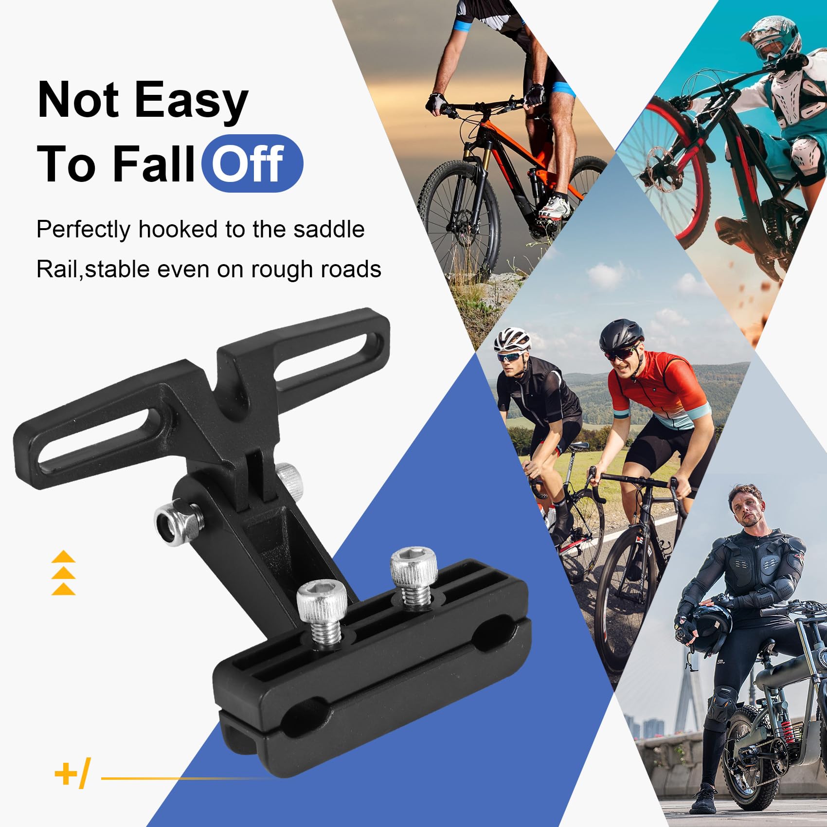 Supporto elettrico per bicicletta posteriore con supporto per fotocamera, compatibile con e-bike e accessori per bicicletta, alta all'usura