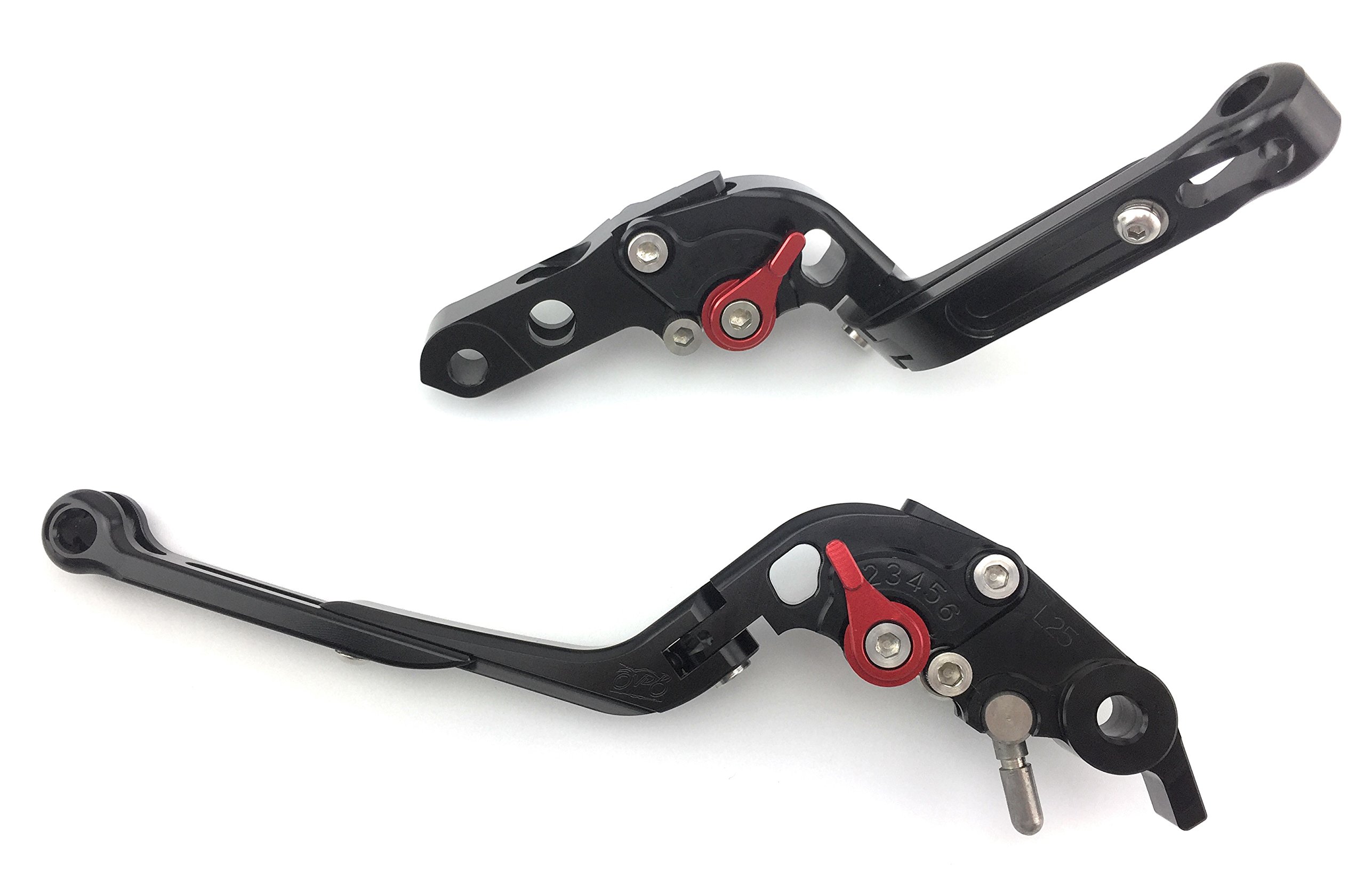 avdb-moto Coppia di leve regolabili e pieghevoli CNC Compatibile con Kawasaki GTR 1000 zg1000 Concorso 1992 – 2006