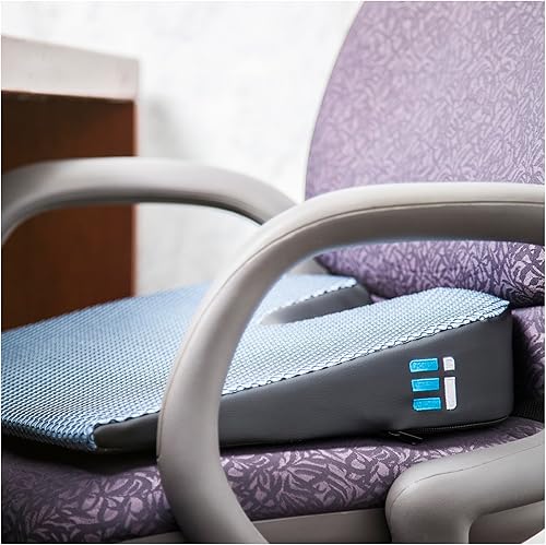 Miniatura 7 de Cojín de espuma viscoelástica para asiento de automóvil para conducir, cojín ergonómico de cuña para dolor de espalda, alivio de la ciática,