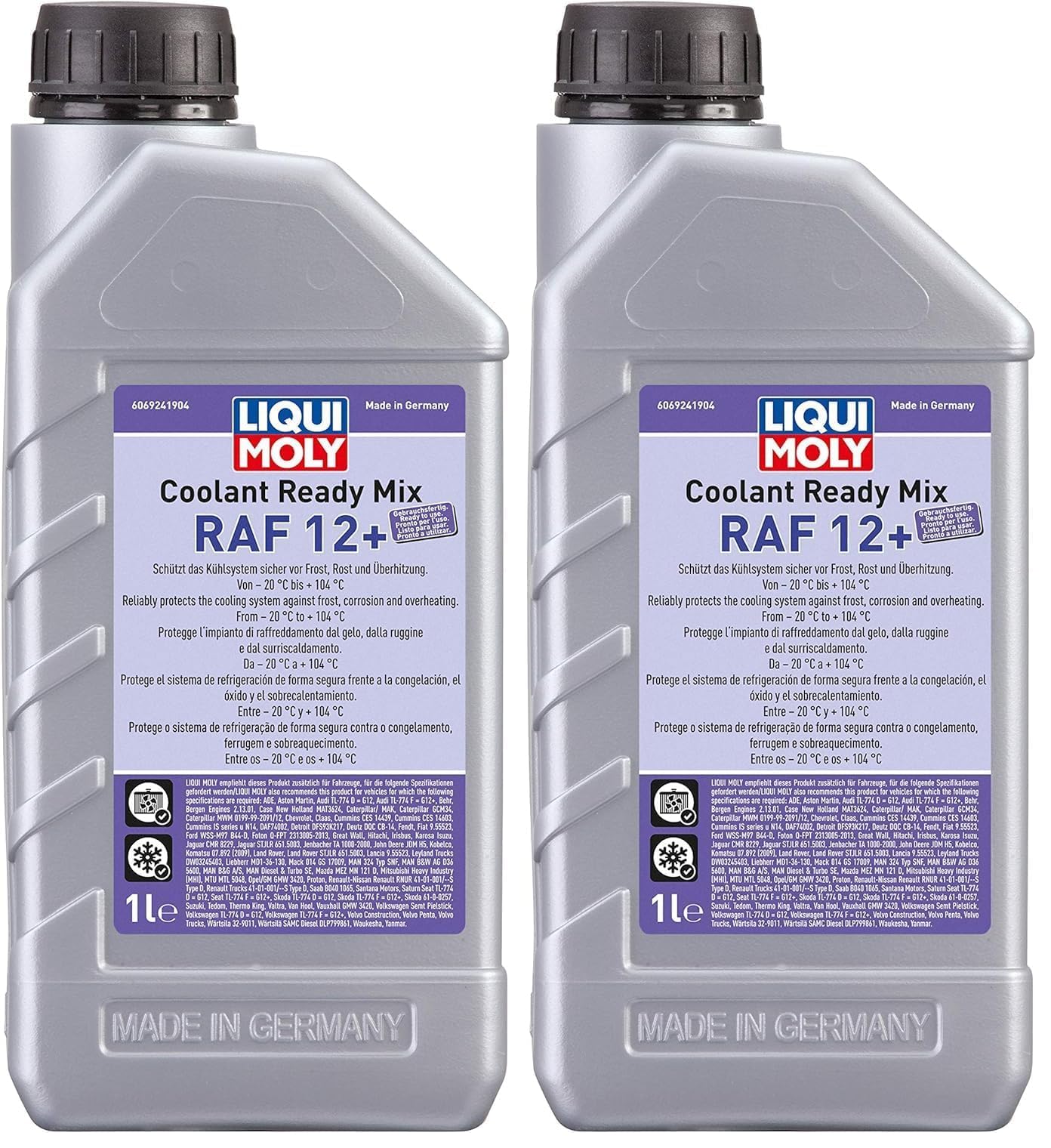 Liqui Moly Coolant Ready Mix RAF12+ | 1 L | Winterprodukt | Kühlerschutz | Art.-Nr.: 6924, Silber (Packung mit 2)