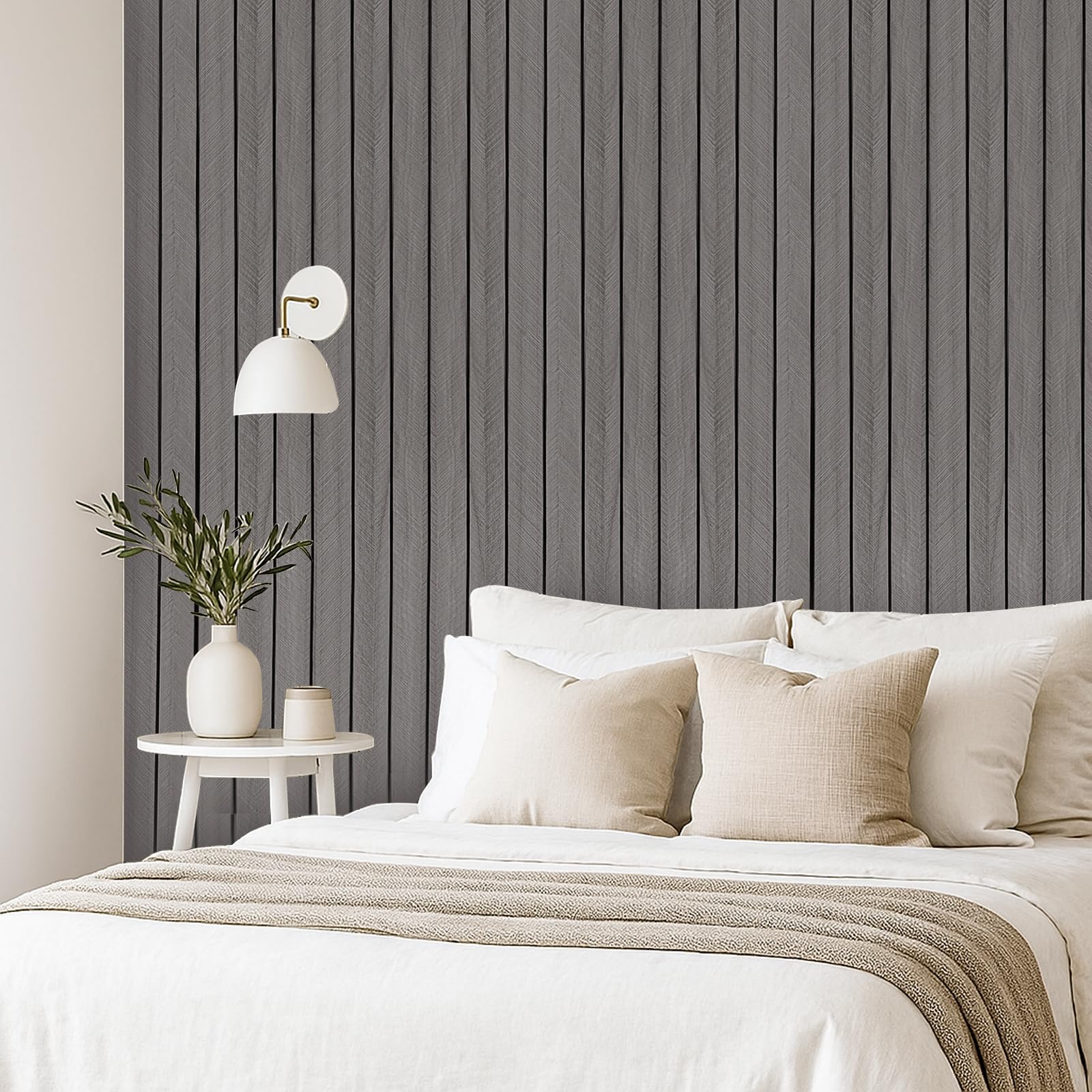 Pannelli acustici autoadesivi 300 x 40 cm, effetto legno 3D, pannello parete a lamelle per parete e soffitto, isolamento acustico, facili da installare, soggiorno, camera da letto, ufficio (GS004)