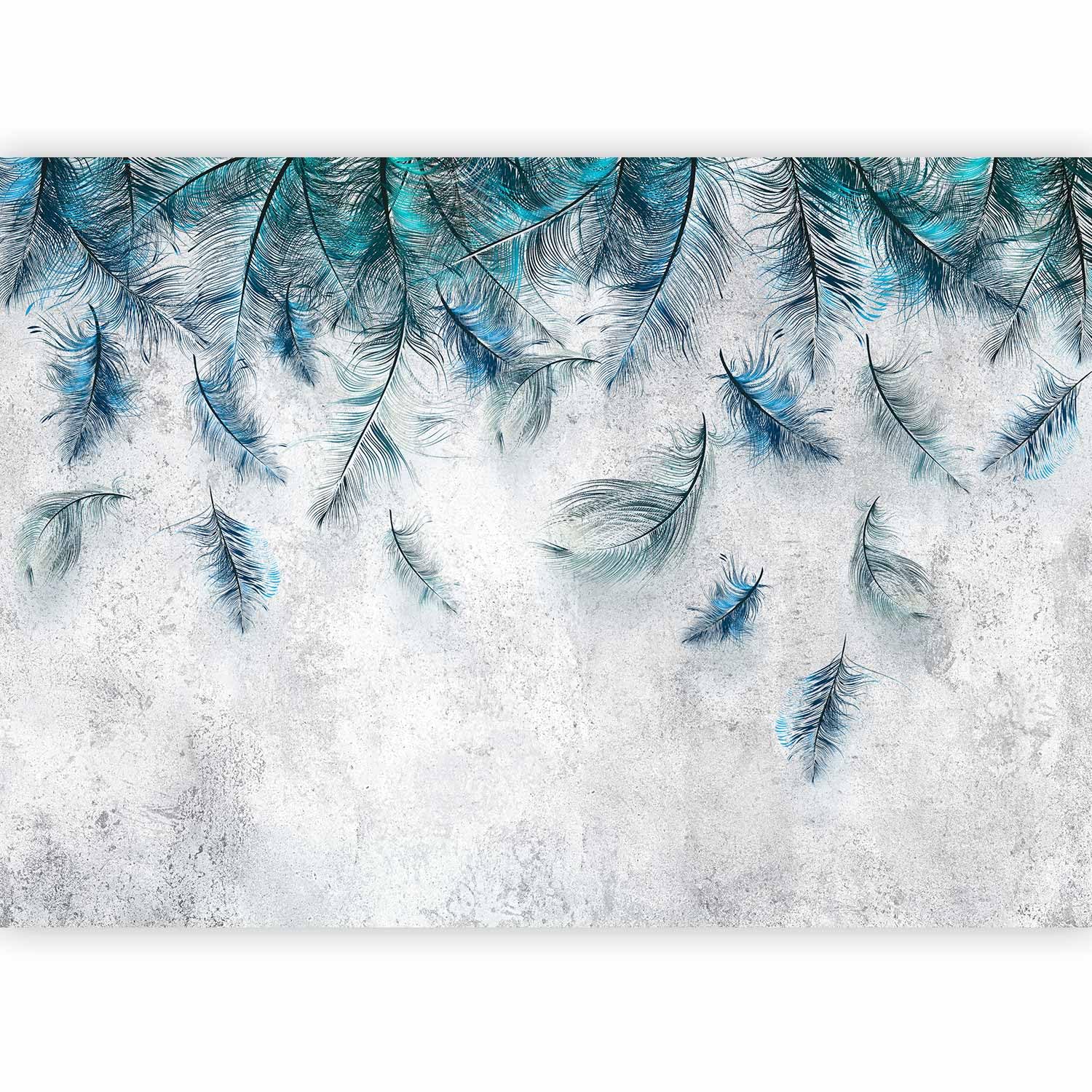 murando - Carta da Parati Moderna Spessa per Soggiorno, Piuma, 400x280 cm