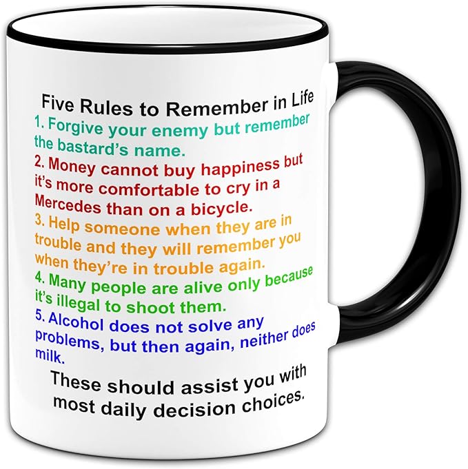5 rules mug