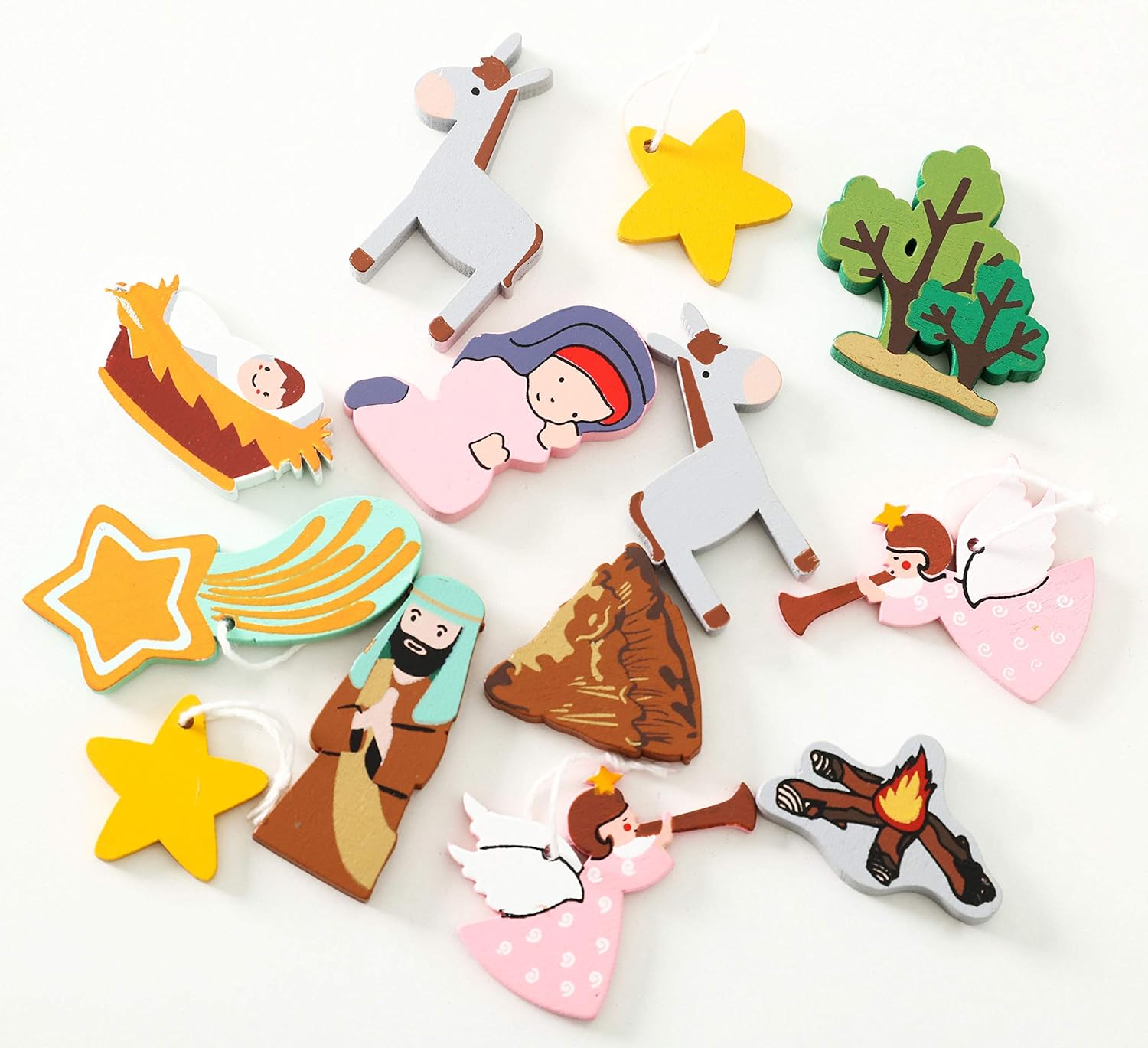 Reusable Wooden Advent Calendar to Fill - Bethlehem with 24 Doors - DIY Christmas Calendar 13.58 x 12.60 x 2.36 inches