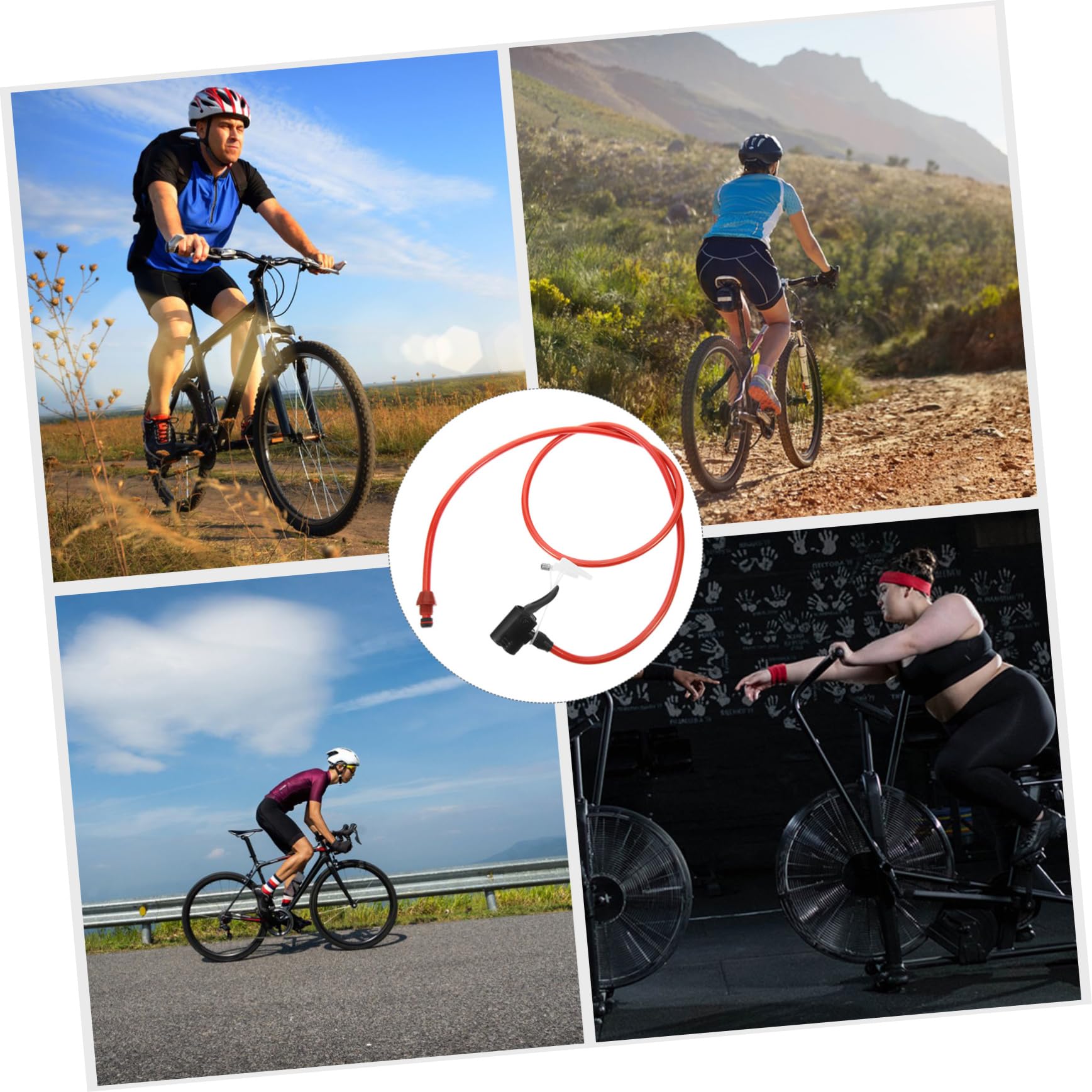 KOMBIUDA Bicycle Pump Extension Hose Inflator Hose for Bike Pump Reusable Durable and Easy to Use