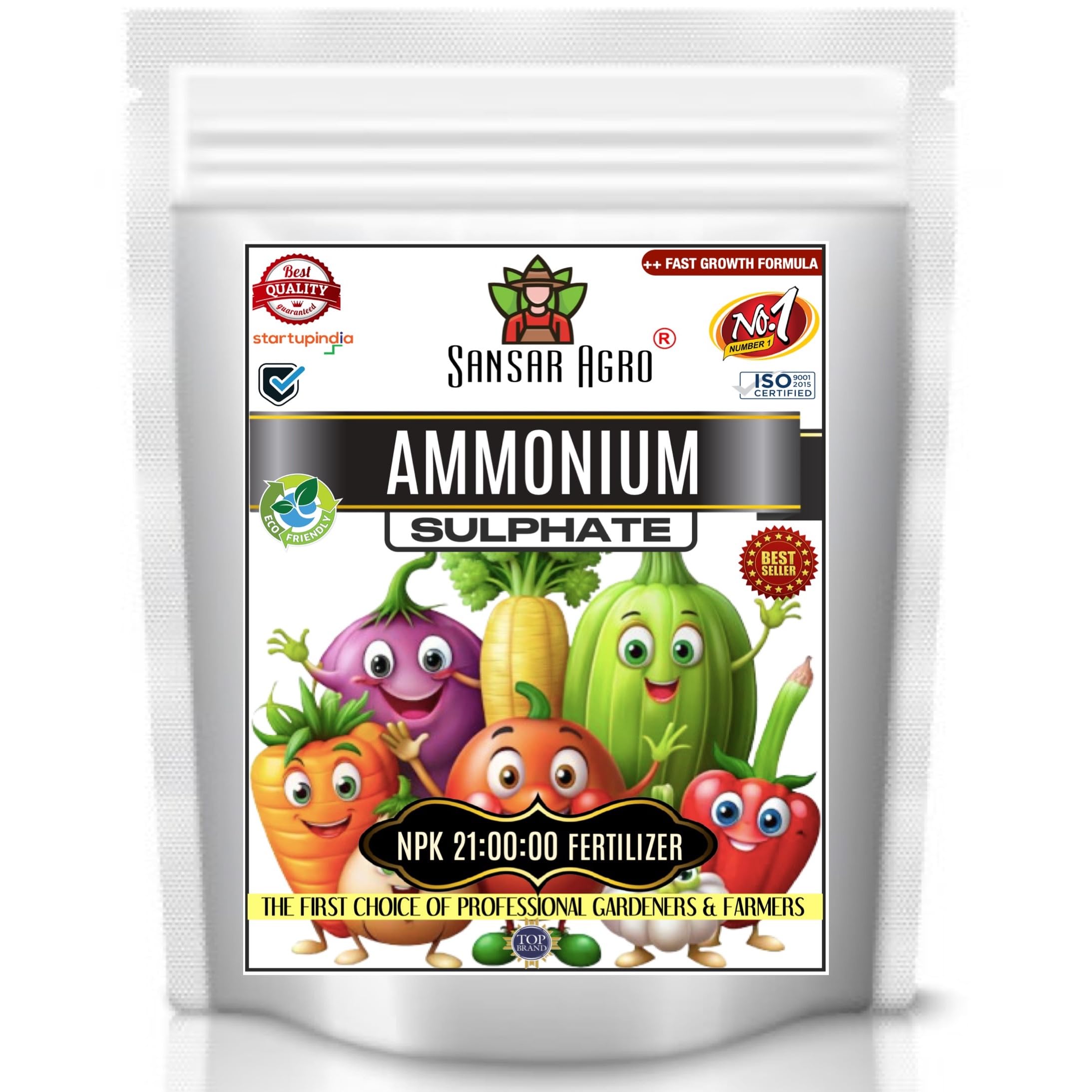 Sansar Agro® Ammonium Sulphate Fertilizer, NPK 21 : 00 : 00, Fast Action Plant Nutrient for Vegetables and Fruit. (200 gm)-image-8