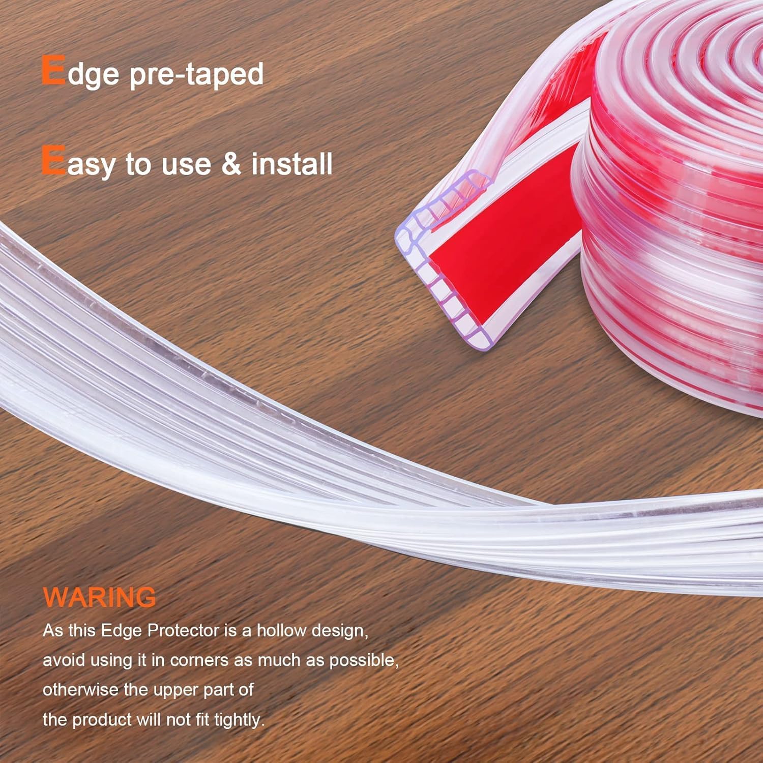Baby Proofing 16.4ft Long (1.19" Wide) Corner Protector Baby Corner Guards Furniture Corner & Edge Safety Bumpers Clear Baby Proofing Bumper Cushion