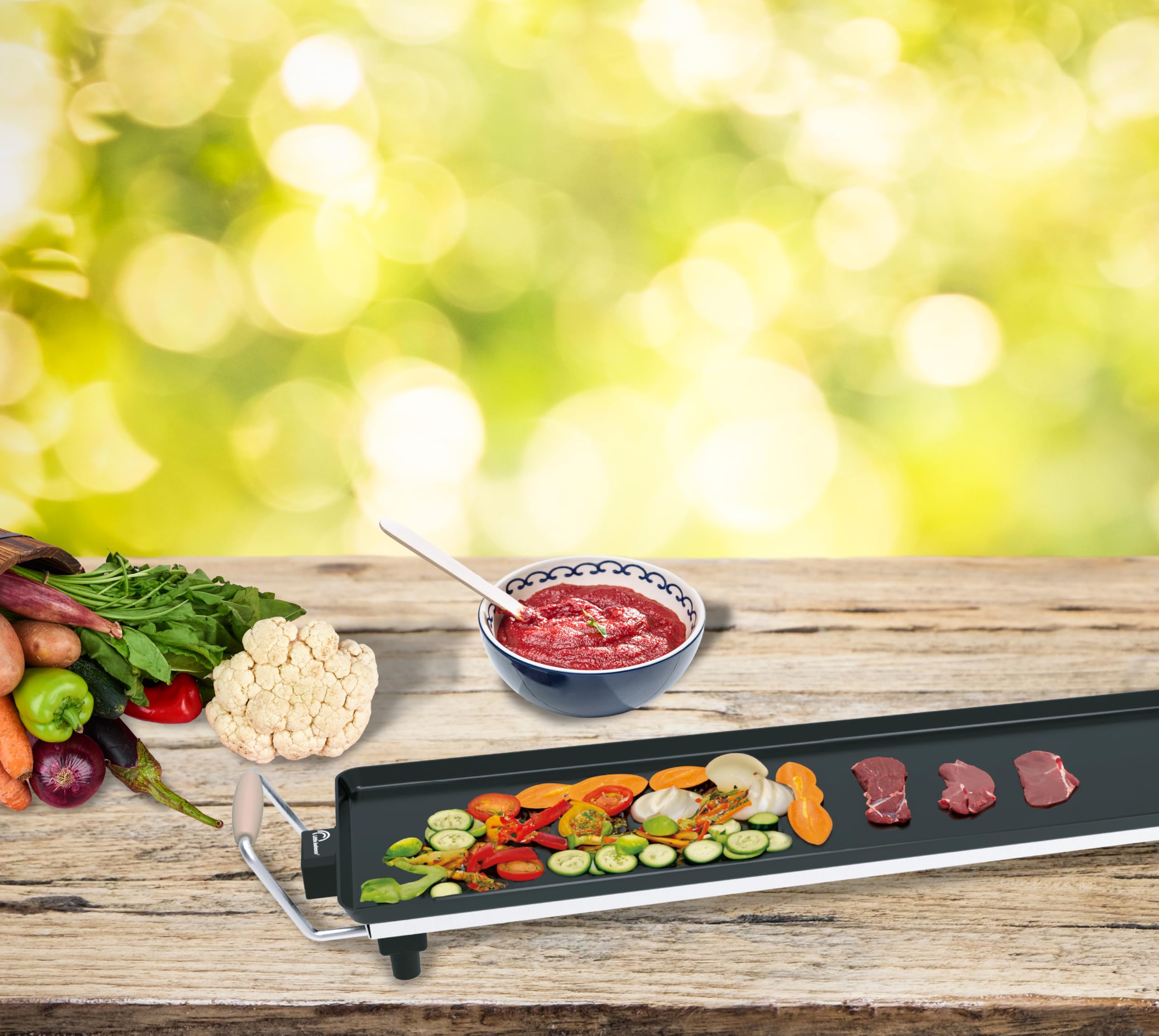 Plancha - LITTLE BALANCE 8742 - Legno 90 - Manici in legno, 2000 W, 90 cm