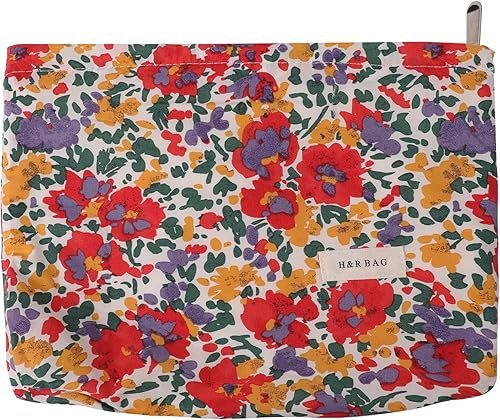 Miniatura 1 de Bolsa de maquillaje de viaje con cremallera, diseño de impresión de moda, bolsa de cosméticos espaciosa también puede bolsas organizadoras, Impreso