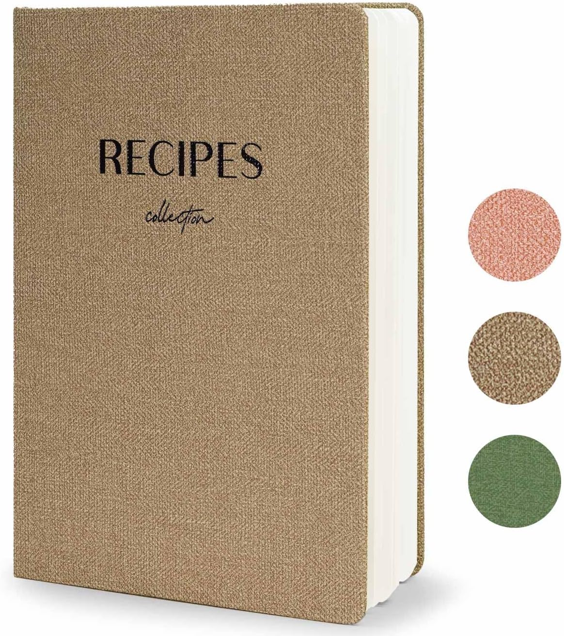 Blank Recipe Book to Write in Your Own Recipes, Large Recipe Notebook with 192 Pages, 7" x 10" Hardcover Recipe Journal for Family Cooking Lover (Chocolate)
