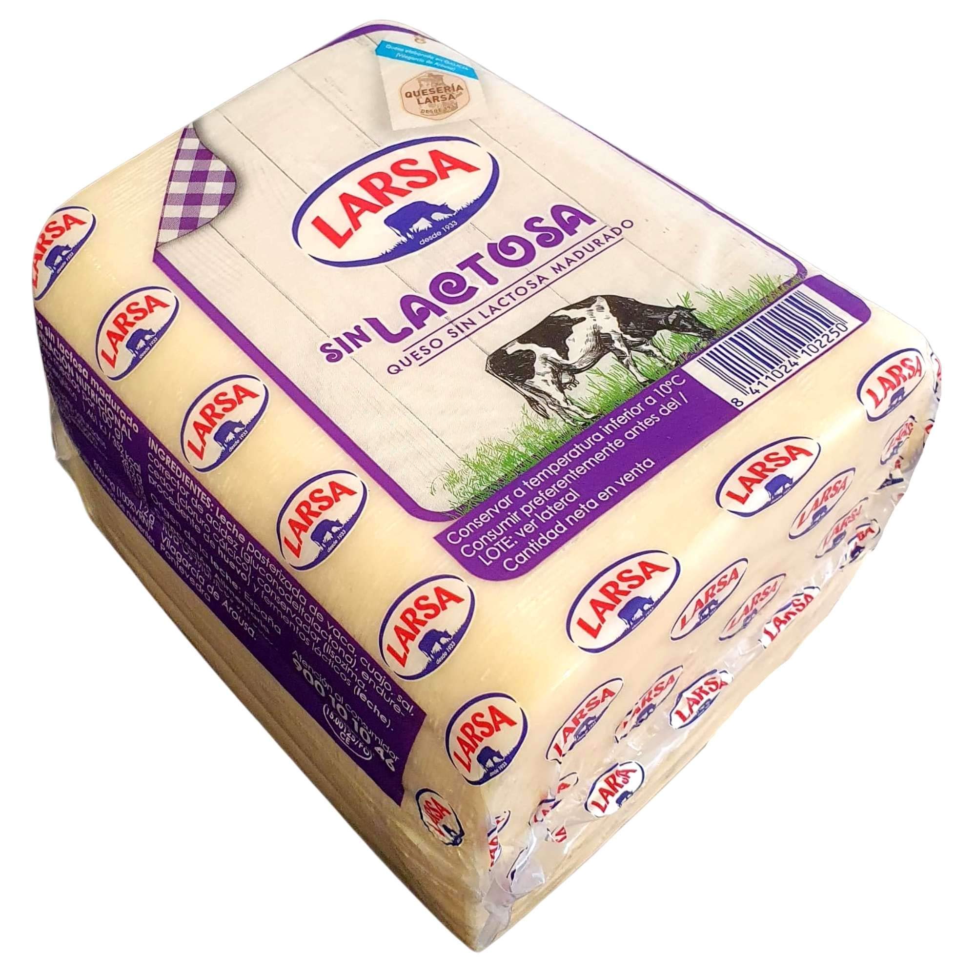Queso Barra Sin Lactosa - Peso Aproximado 1500 gramos - El queso ideal que no puede faltar en las meriendas Ahora con Membrillo TDW (Queso SIN Lactosa con Membrillo)