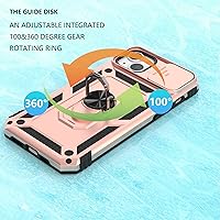 Vista 4 de VAKS Funda compatible con iPhone 14 Plus de 6.7 pulgadas, con 2 protectores de pantalla de vidrio templado, funda protectora resistente con soporte