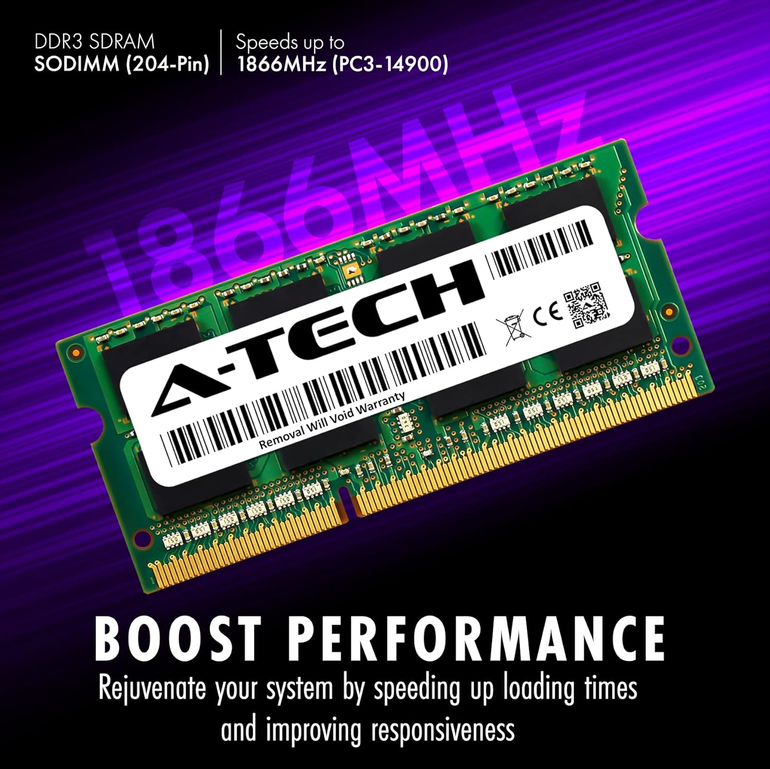 A-Tech 16GB Kit (2x8GB) DDR3/DDR3L 1866MHz PC3L-14900 (PC3-14900) CL13 SODIMM 2Rx8 1.35V Non-ECC SO-DIMM 204-Pin Laptop Notebook RAM Memory Upgrade Modules