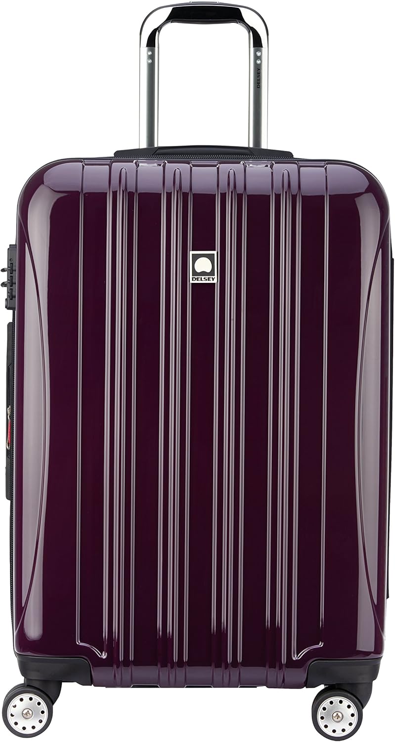  | DELSEY Paris Helium Aero Hardside Expandable Luggage with Spinner Wheels, Blue Textured, Checked-Large 29 Inch | Suitcases