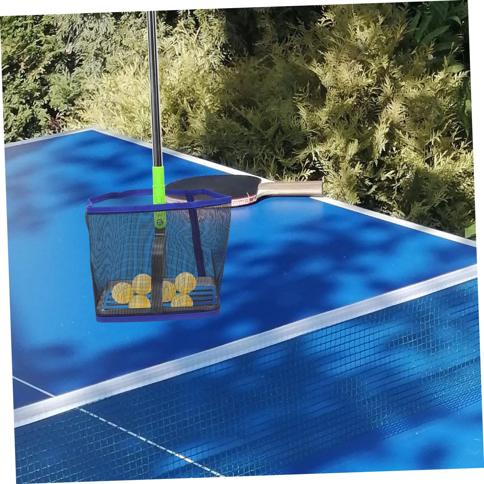 UKCOCO Recogedor De Balones De Ping Pong Portátil Mango Ajustable, Herramienta Práctica para Recoger Bolas Pequeñas, Ligero y Resistente, Accesorio para Tenis De Mesa y Entrenamiento