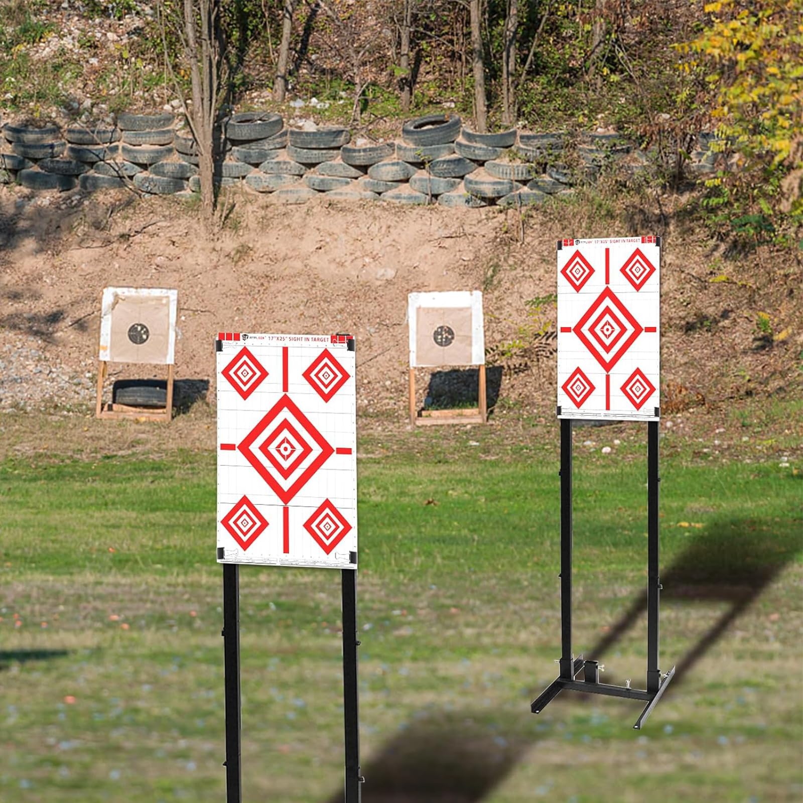 25 Ou 50 Feuilles De Cibles De Tir En Papier – 43 X 63,5 Cm, Cibles Vertes Bullseye Pour Pistolet Et Carabine