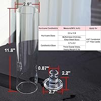 Vista 7 de VOHO Hurricane Candlestick Holders Set of 6, Clear Glass Hurricane Candle Holder for Centerpiece Table Decorations, Bottomless Hurricane Glass &
