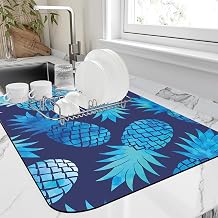 Dish Drying Mat for Kitchen Counter Absorbent Dish Coffee Mat 12"X19"