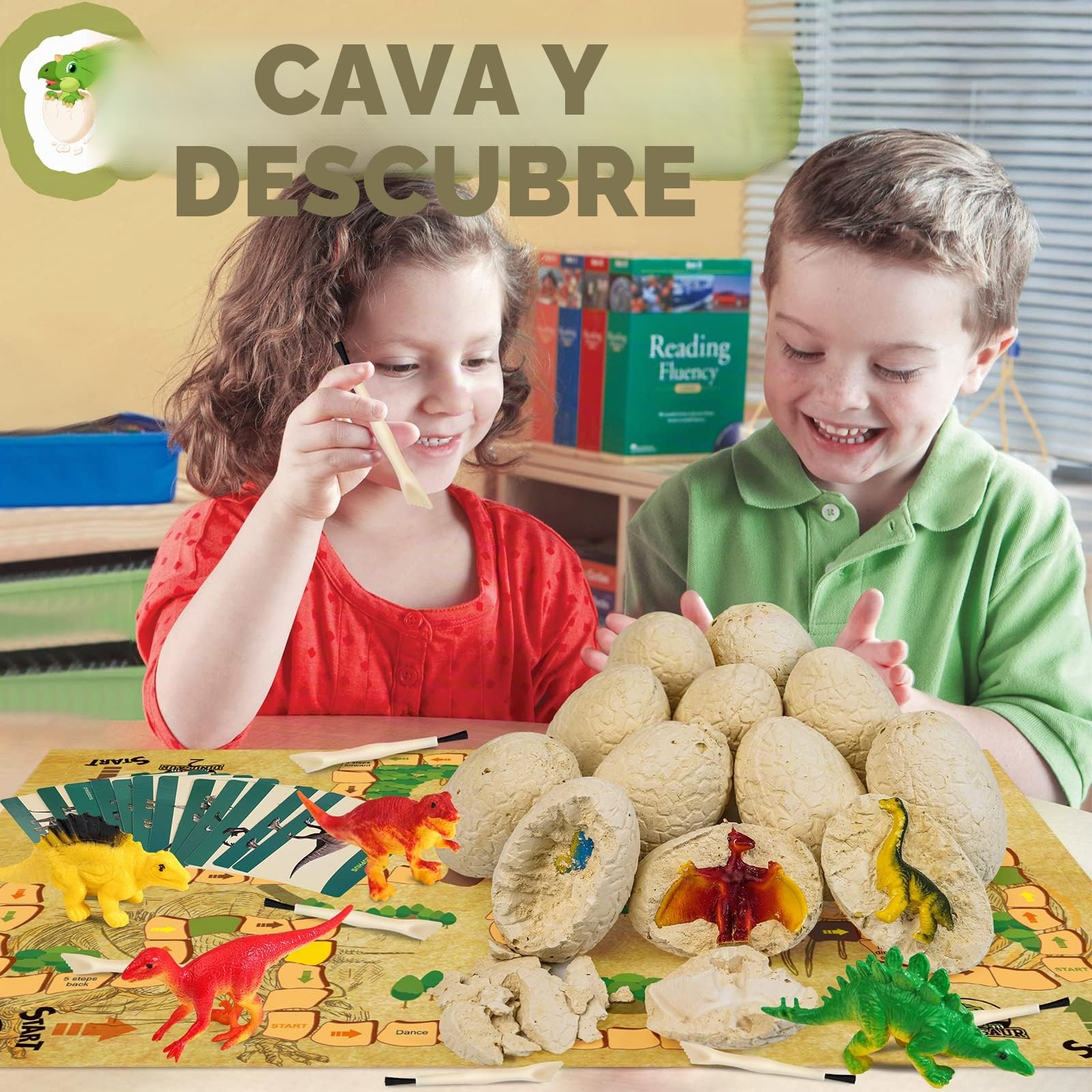 Joozmui Dinosaurios Juguetes 3 4 5 6 7 8 9 10 años, Juguetes Niños 4-10 años Regalo niño 4-10 años Montessori Kit de Exploración para Niños Juguete para Niños