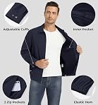 EKLENTSON Hommes Vestes légères imperméable Golf Full Zip Breaker Jackets avec poches zippées