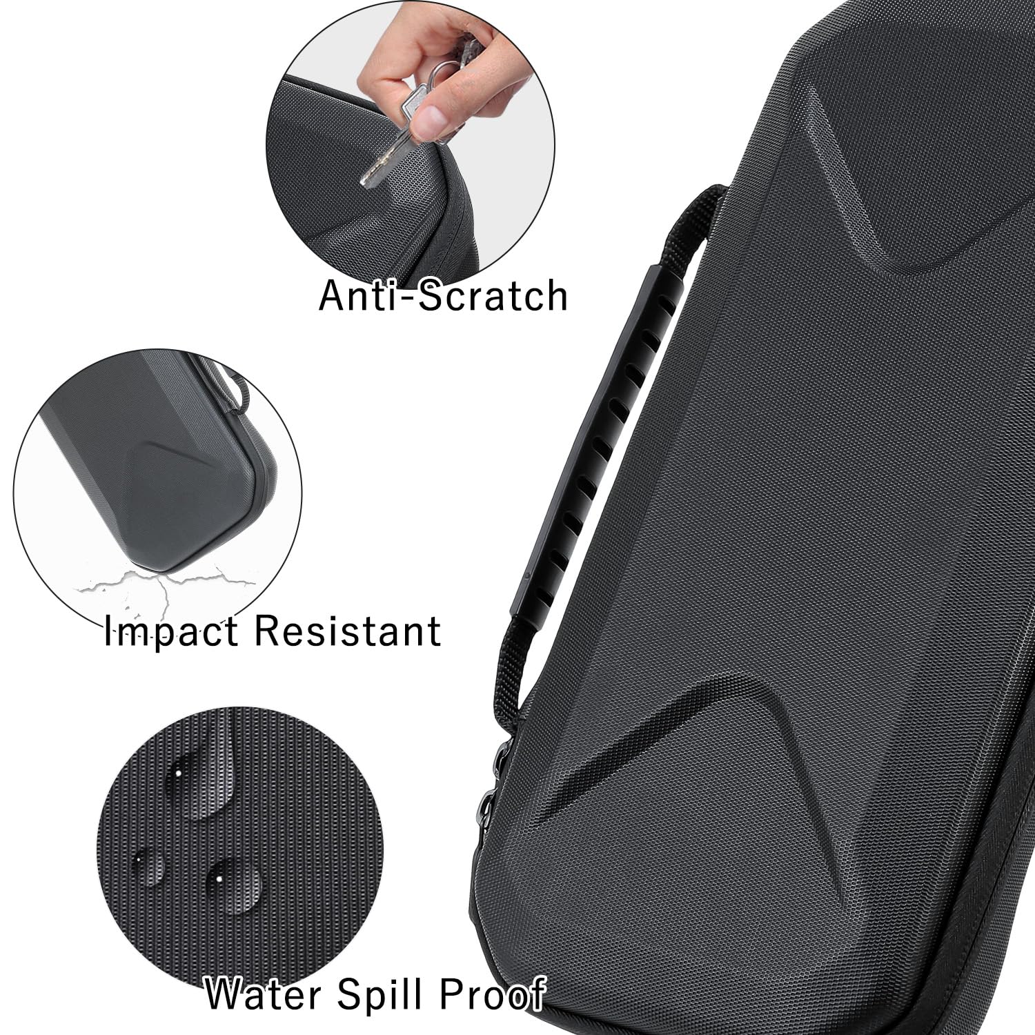Digi-Tatoo Étui de transport et protecteur d'écran compatibles avec MSI Claw, Noir , MSI Claw, Moderne