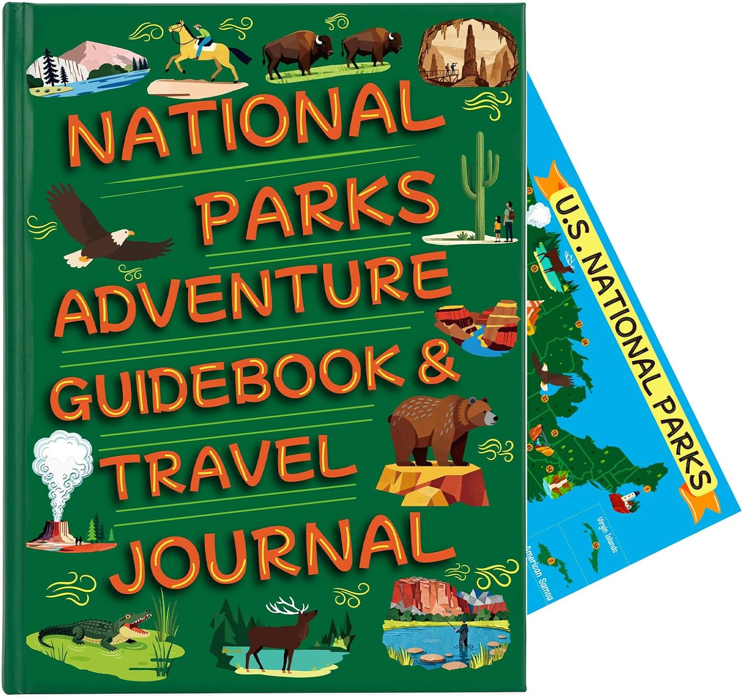 National Parks Bucket List Adventure Guide & Journal – National Park Map,Travel Planner, Passport Stamp Book & Scrapbook for USA Park Lovers Gift