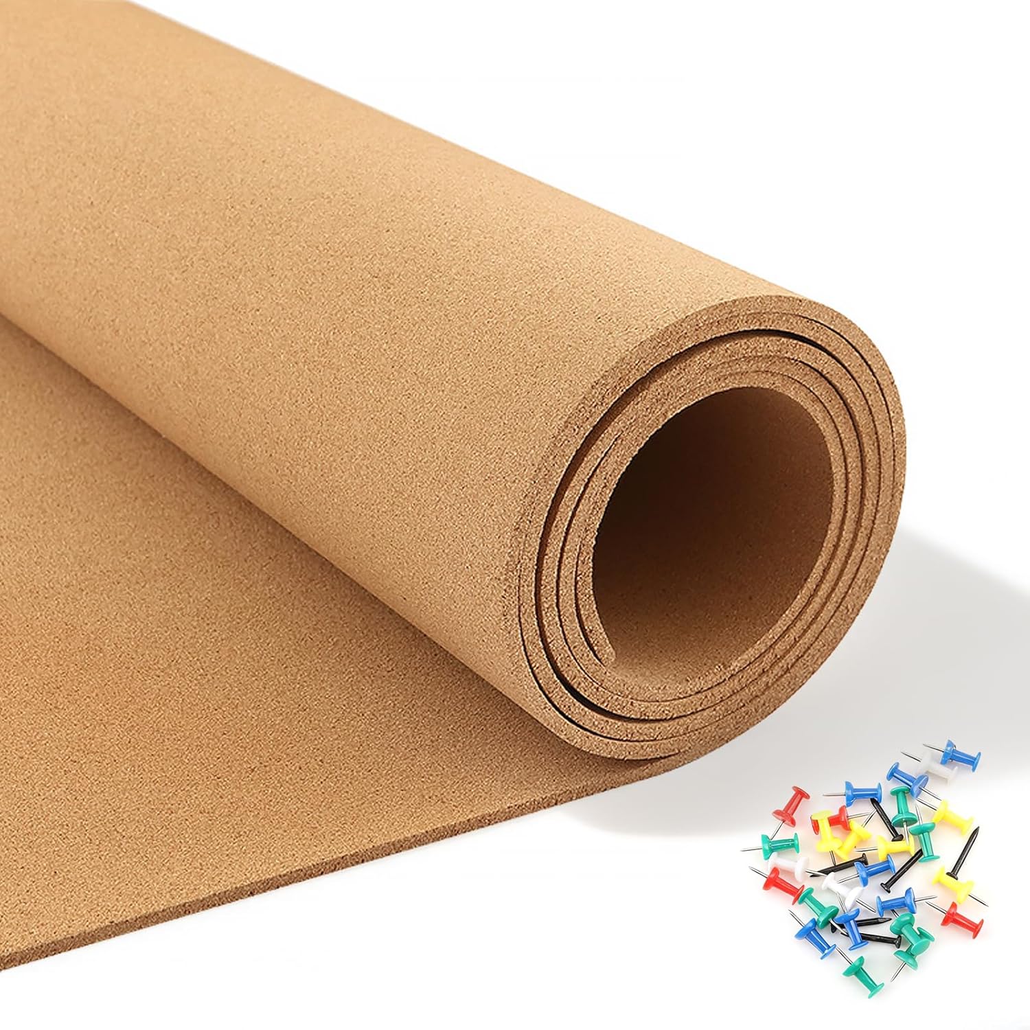 Cork Board Roll, Thick Bulletin Board Cork Sheet for Wall Dart, Crafts, DIY Projects (Small-16 x47 x1/4"-6 mm)