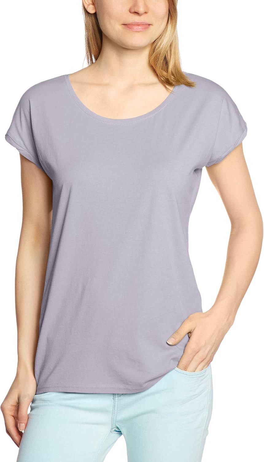 S.Oliver Damen T-Shirt Mit Streifen - Lässiges Jersey Shirt Mit überschnittenen Schultern