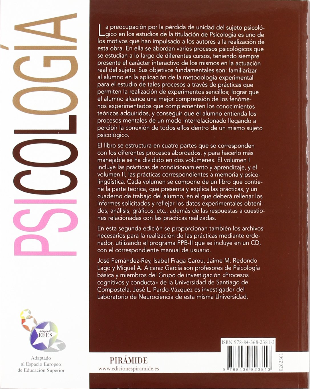 Procesos psicológicos básicos II: Manual y cuaderno de prácticas de memoria y lenguaje (Psicología)