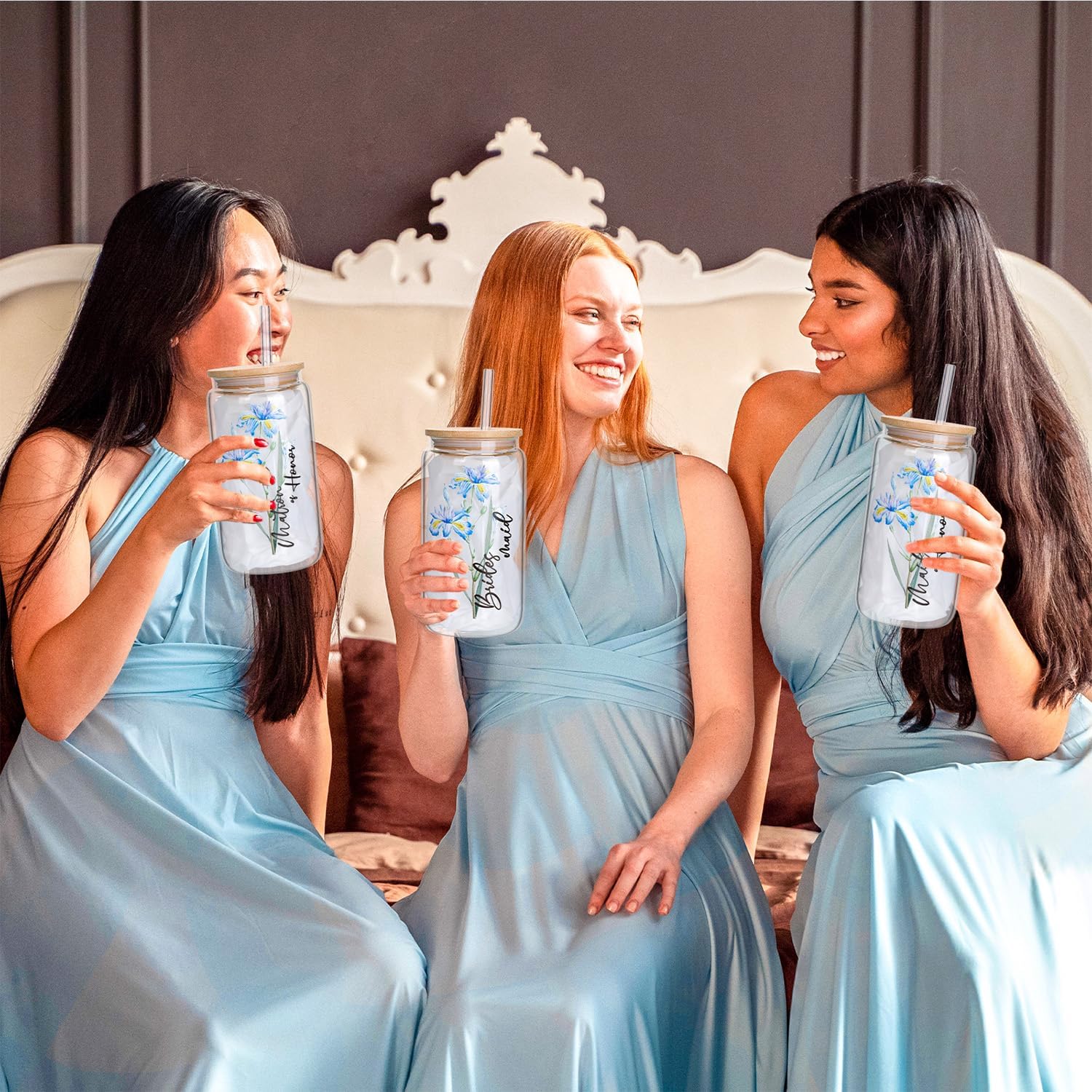 Maid of Honor Gifts,Will You Be My Maid of Honor Proposal Tote Bag Glass Cup Gifts for Wedding Day - Image 5