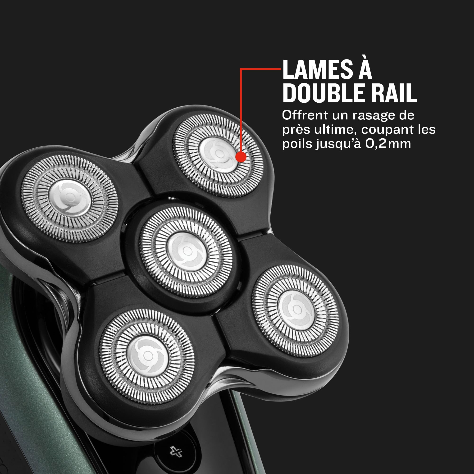 Remington Rasoir électrique [Spécial Tête rasée/chauve Fonction Turbo] RX7 Ultimate (Ultra Rapide, 5 têtes Flexibles, Résultat Précis, Tondeuse rétractable,Wet&Dry, Sans Fil 60min, Charge USB) XR1600
