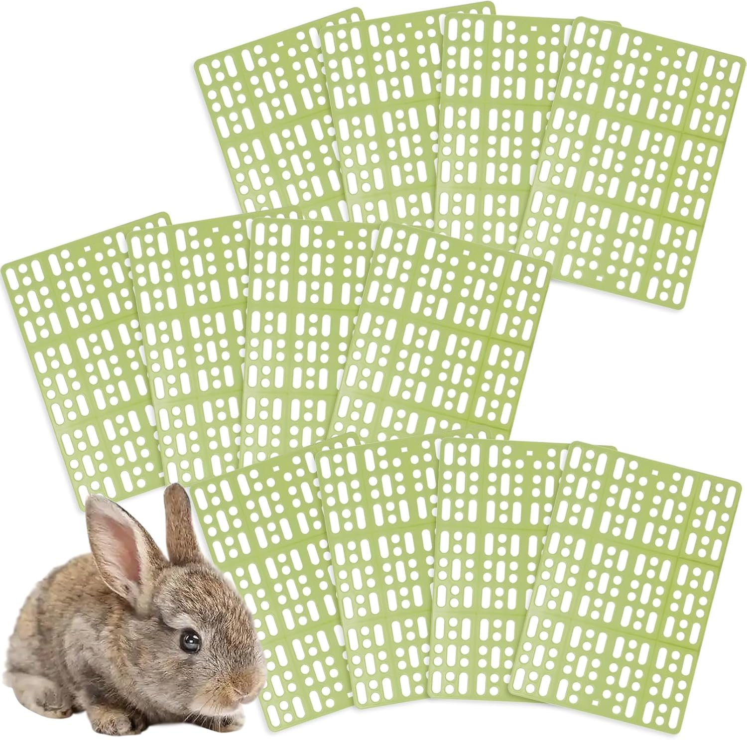 Hamiledyi Large Rabbit Litter Box Corner Bedding Box Chinchilla Toilet Hamiledyi 12 Pcs Rabbit Cage Mats Small Animal Plastic Feet Pads Floor Mat