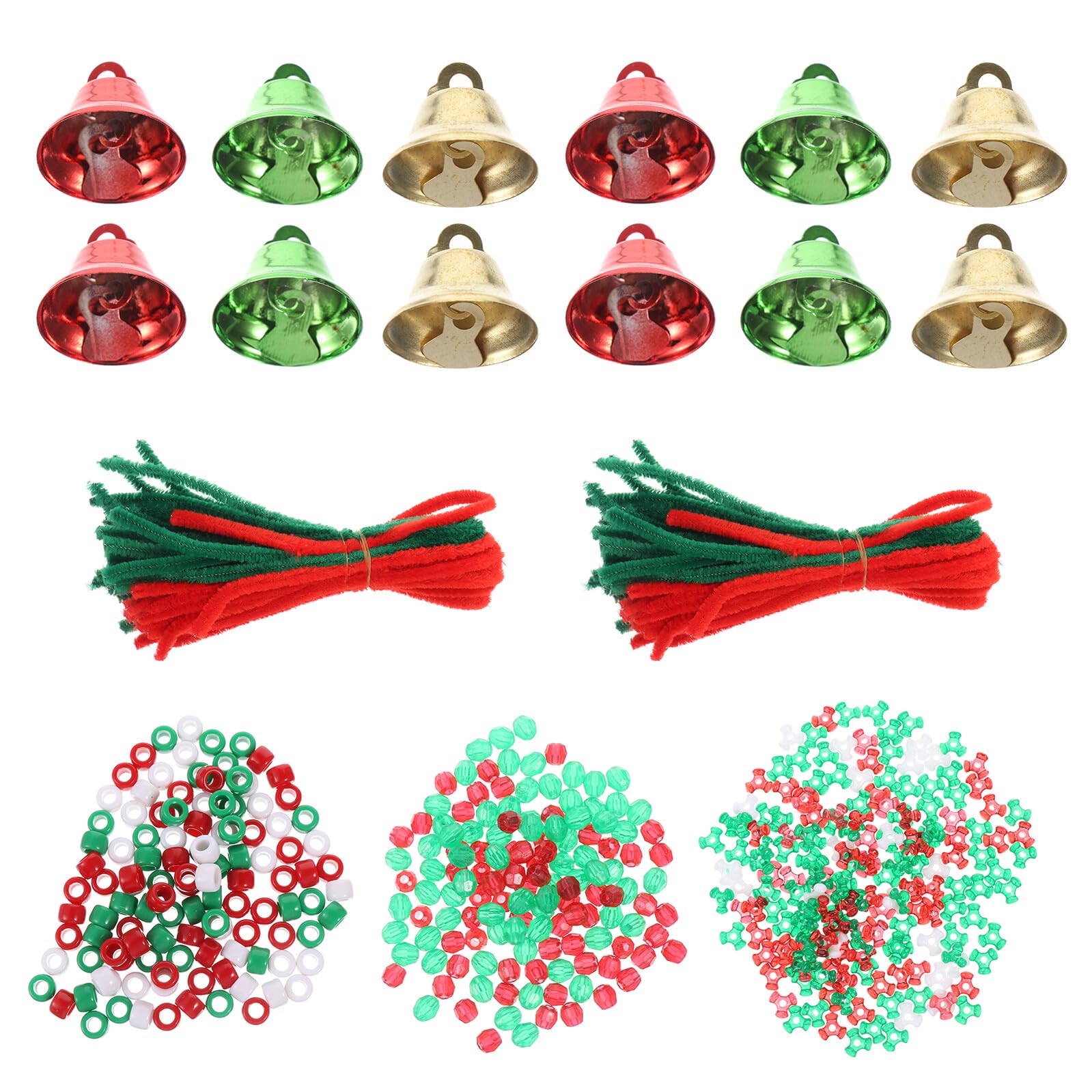 Kit navideño de cuentas plásticas y limpiapipas para regalar creatividad